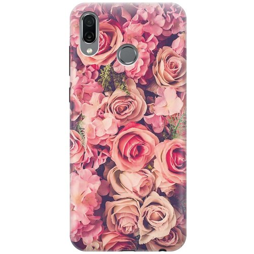 фото Re:pa накладка transparent для huawei honor play с принтом "розовый куст"