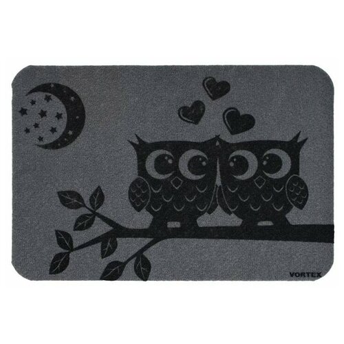 фото Коврик/ковер/коврик придверный/коврик для ванной/ковер на пол/влаговпитывающий коврик/ковер в дом/в прихожую/коврик в коридор/40х60, серый с рисунком vortex