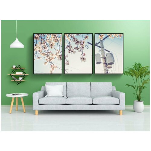 фото Набор модулных постеров для интерьера "естественный, природа, мощность" 60x90 см. в тубусе, без рамки lotsprints