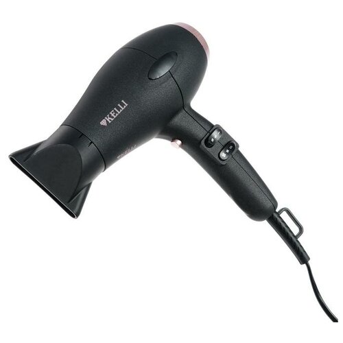 Фен KELLI KL-1123 2200 Вт 2 скорости 2 температурных режима розово-чёрный 219000₽