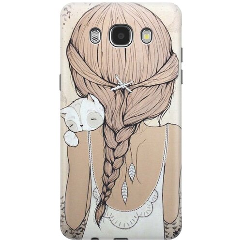 фото Re:pa накладка transparent для samsung galaxy j5 (2016) с принтом "девочка в обнимку с котом"