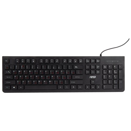 Клавиатура Hiper OK-4000 черная USB 104 кн проводная 1 шт 195600₽