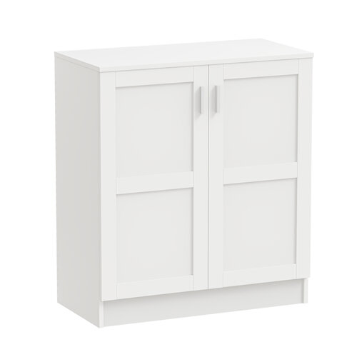 Шкаф Pragma Akkurum с дверцами и полками ШхГхВ 80х41х90 см ЛДСП белый 7317₽