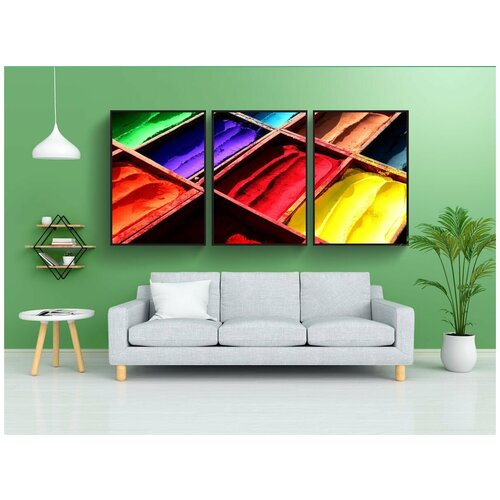 фото Набор модулных постеров для интерьера "непал, красочный, пять цветов" 60x90 см. в тубусе, без рамки lotsprints