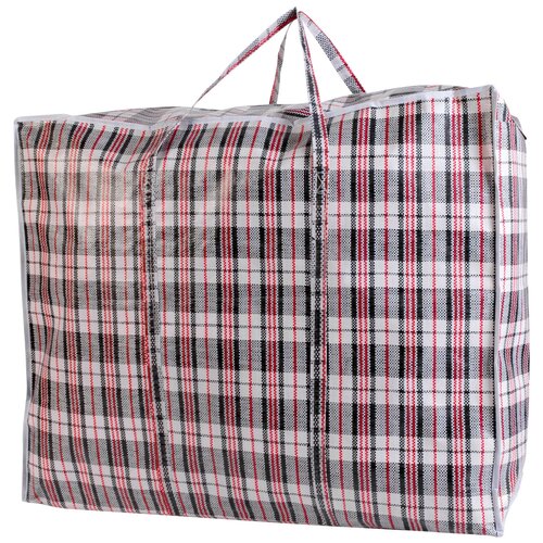 Сумка хозяйственная на молнии, Хозяйственная сумка баул, сумка для переезда большая, дорожная, китайская, челночная, клетчатая, полипропиленновая
