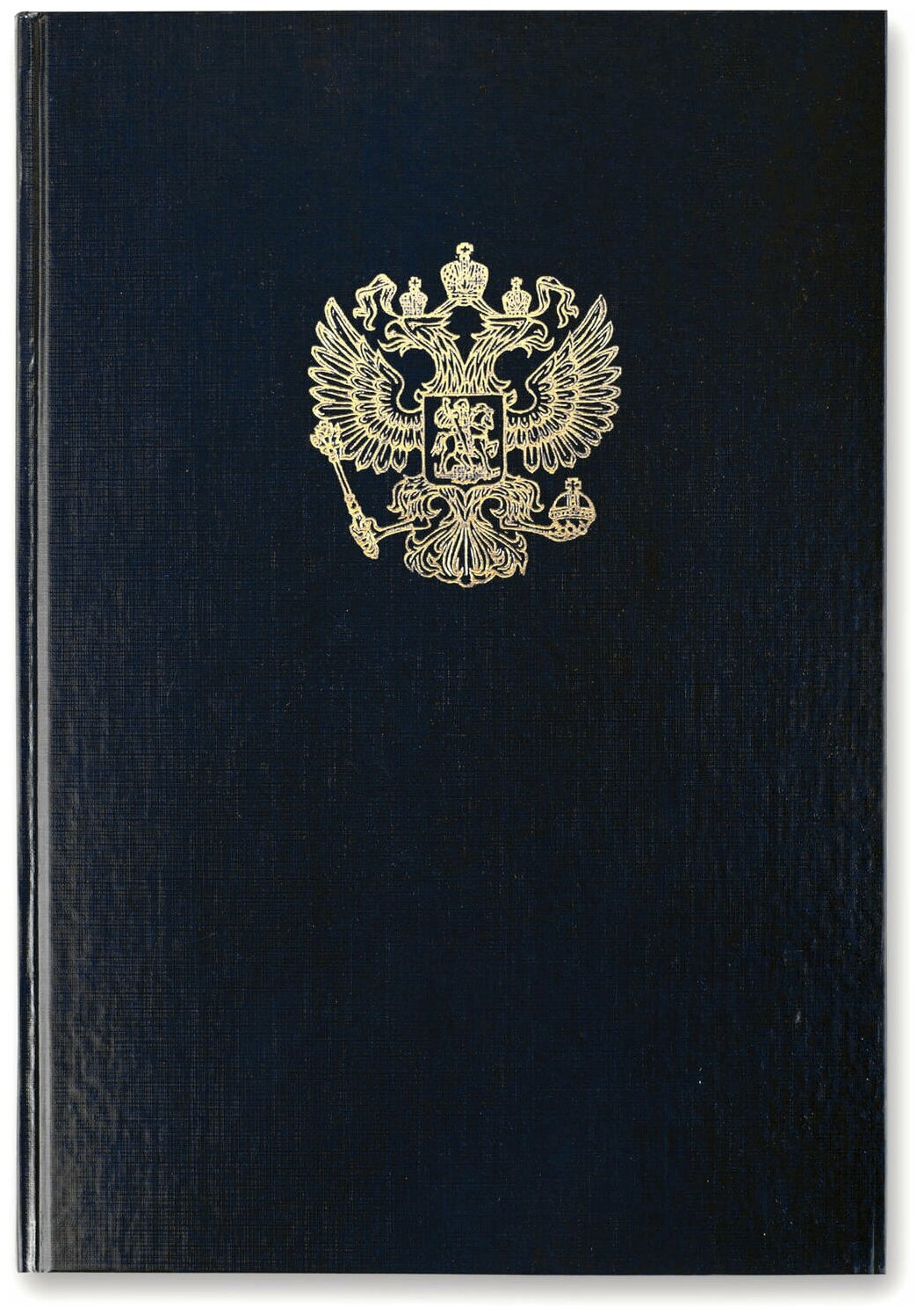 Книга учета 96л, клетка, твердая, бумвинил, офсет, герб, А4 200х290мм, BRAUBERG, черная, 130275