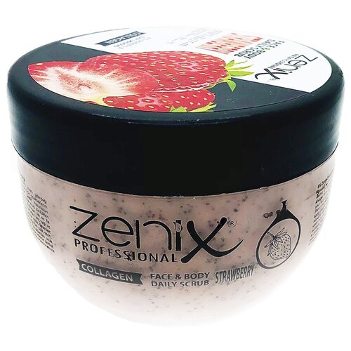 Zenix Professional Smelling Strawberry , Скраб для лица с ароматом клубники 275 мл.