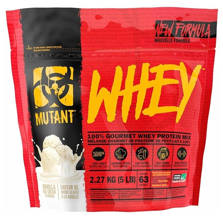 Mutant Whey 5 фунтов ванильное мороженное (2270 г.)