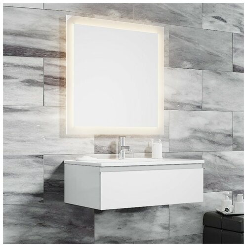 Мебель для ванной Sanvit Авеню 1 75, белая (тумба с раковиной + зеркало)