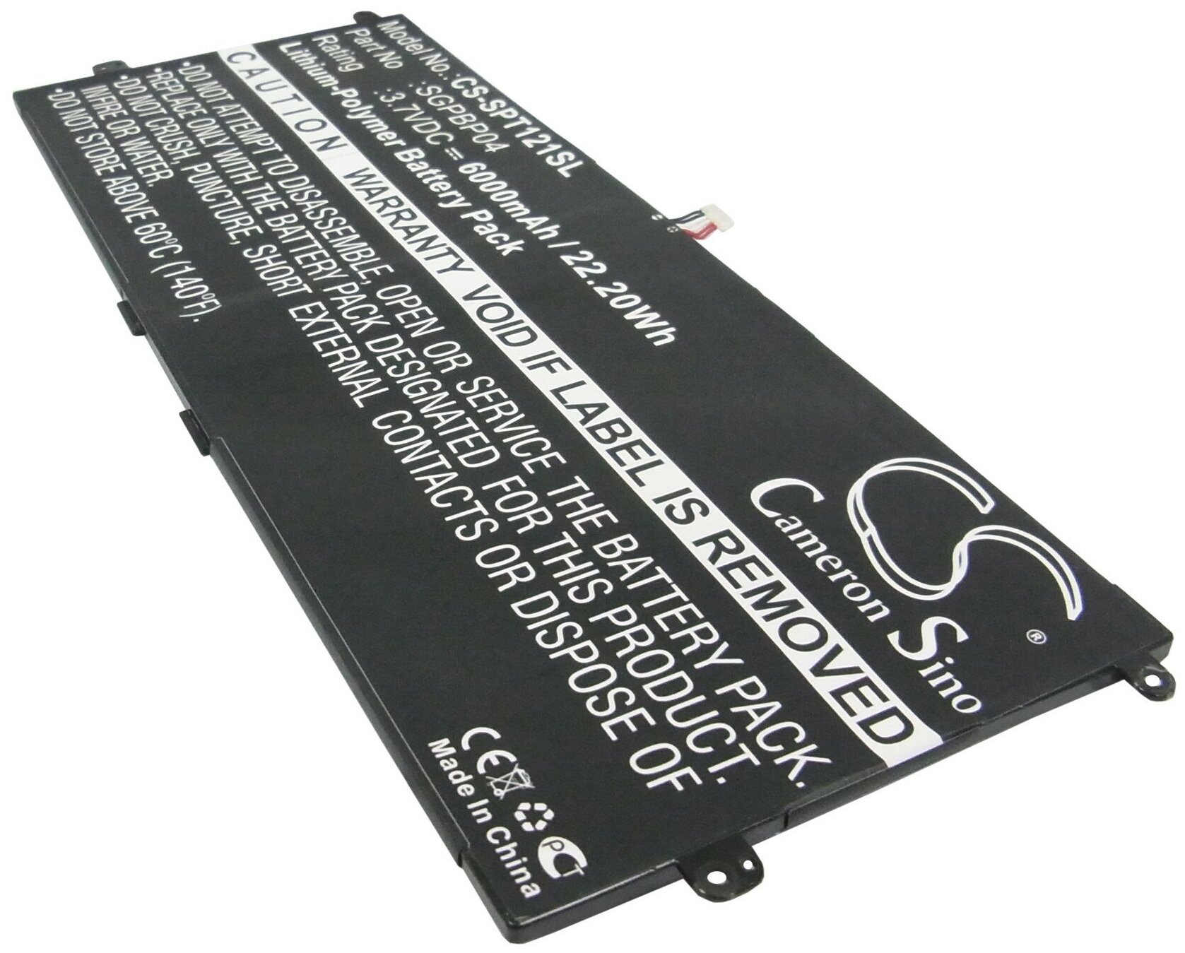 Аккумулятор CameronSino CS-SPT312SL для планшета Sony Xperia Tablet S (SGPBP03, SGPBP04) 6000mAh