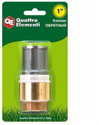 Обратный клапан QUATTRO ELEMENTI съемная сетка, внутр. резьба 1", латунь