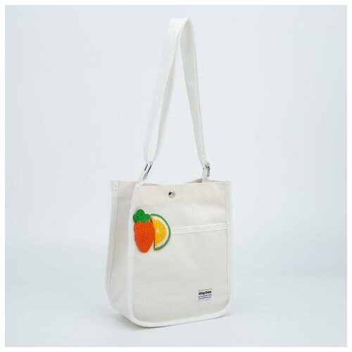 фото Сумка детская, отдел на кнопке, наружный карман, регулируемый ремень, цвет белый mikimarket