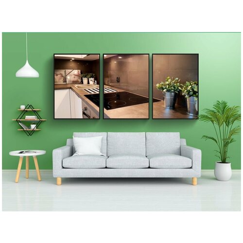 фото Набор модулных постеров для интерьера "кухня, квартира, уютная квартира" 60x90 см. в тубусе, без рамки lotsprints