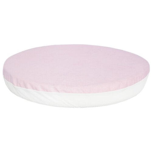 Наматрасник для круглой кроватки 75х75 Розовый
