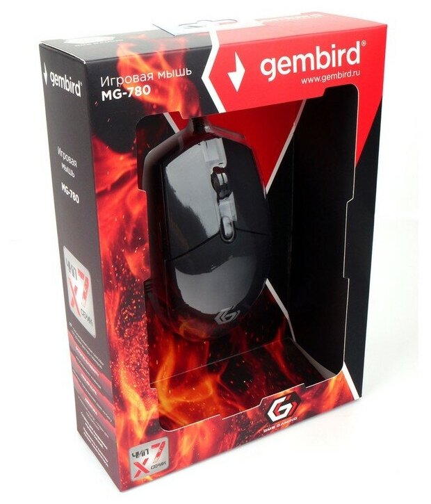 Gembird Мышь MG-780 черный USB - фотография № 7
