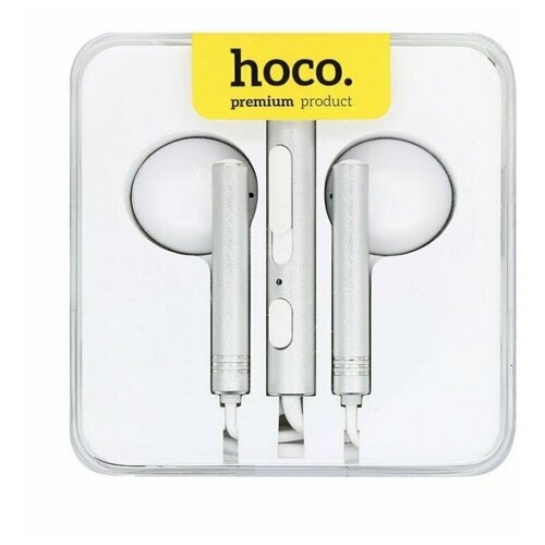 Наушники Hoco M22 Spirited Rhyme 35 мм серебро 78000₽