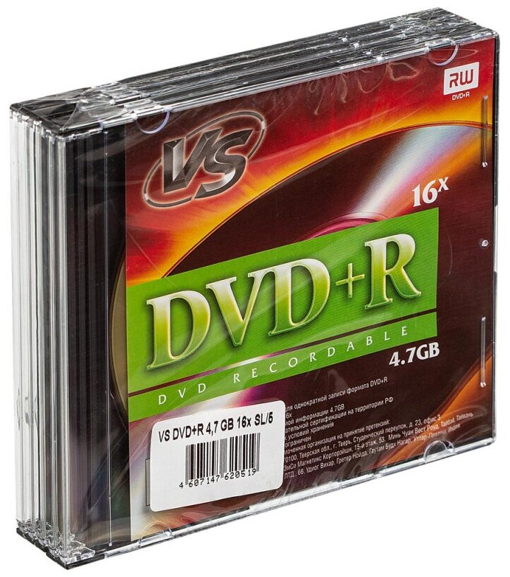 Диск VS DVD+R 4,7Gb 16x Premium