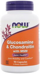 Препарат для укрепления связок и суставов NOW Glucosamine & Chondroitin with MSM