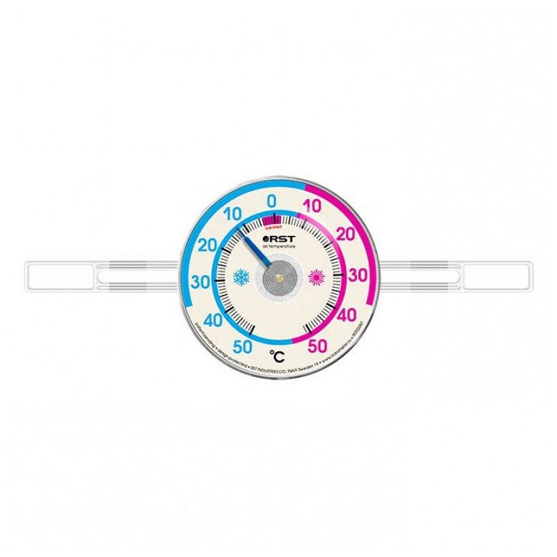 Термометр оконный биметаллический на липучках RST 02097