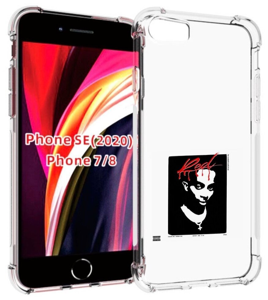 Чехол MyPads Playboi Carti - Whole Lotta Red для iPhone 7 4.7 / iPhone 8 / iPhone SE 2 (2020) / Apple iPhone SE3 2022 задняя-панель-накладка-бампер