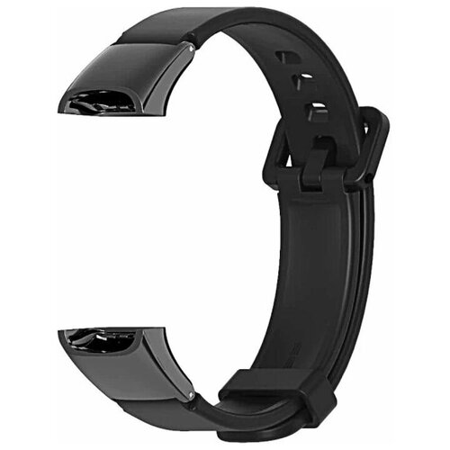 Силиконовый ремешок Mijobs для Honor Band 5i / Huawei Band 4 (серый/серебристый)