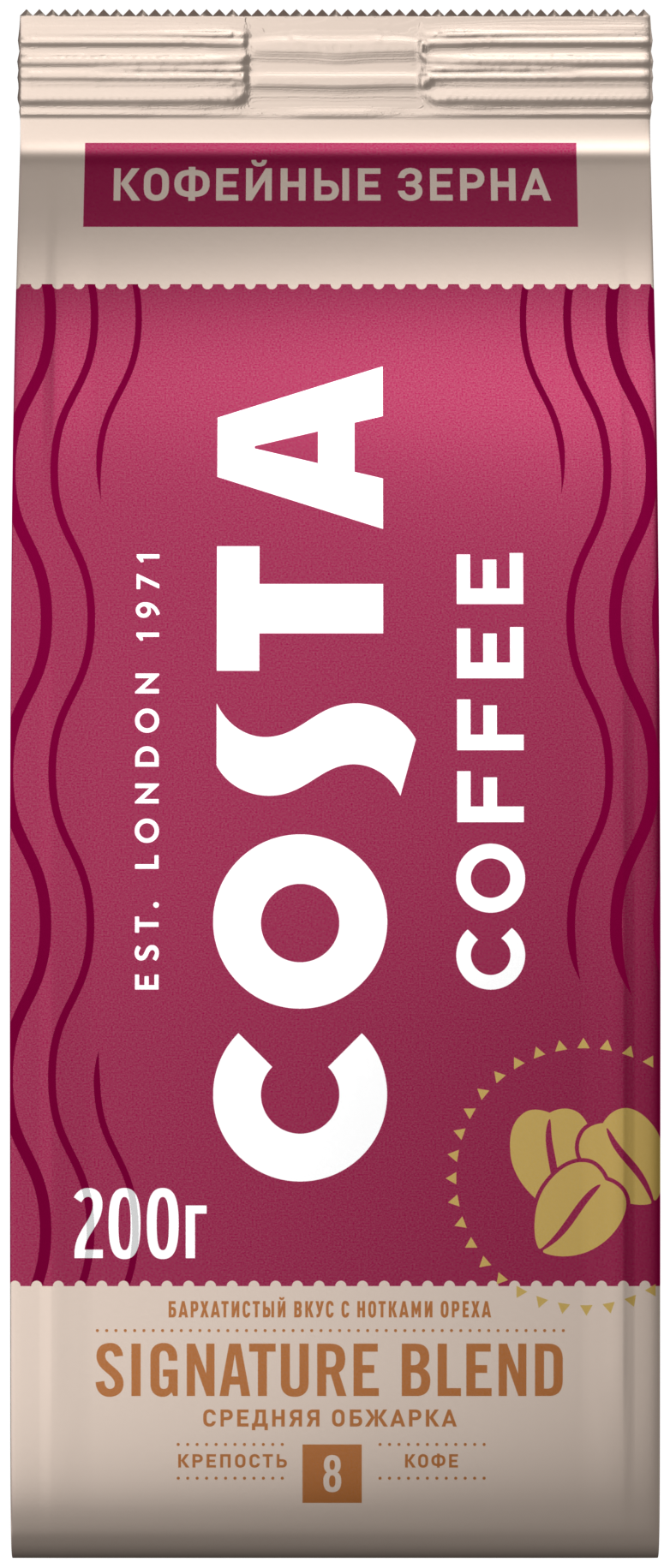Кофе в зернах Costa Signature blend 200г Costa Coffee - фото №1