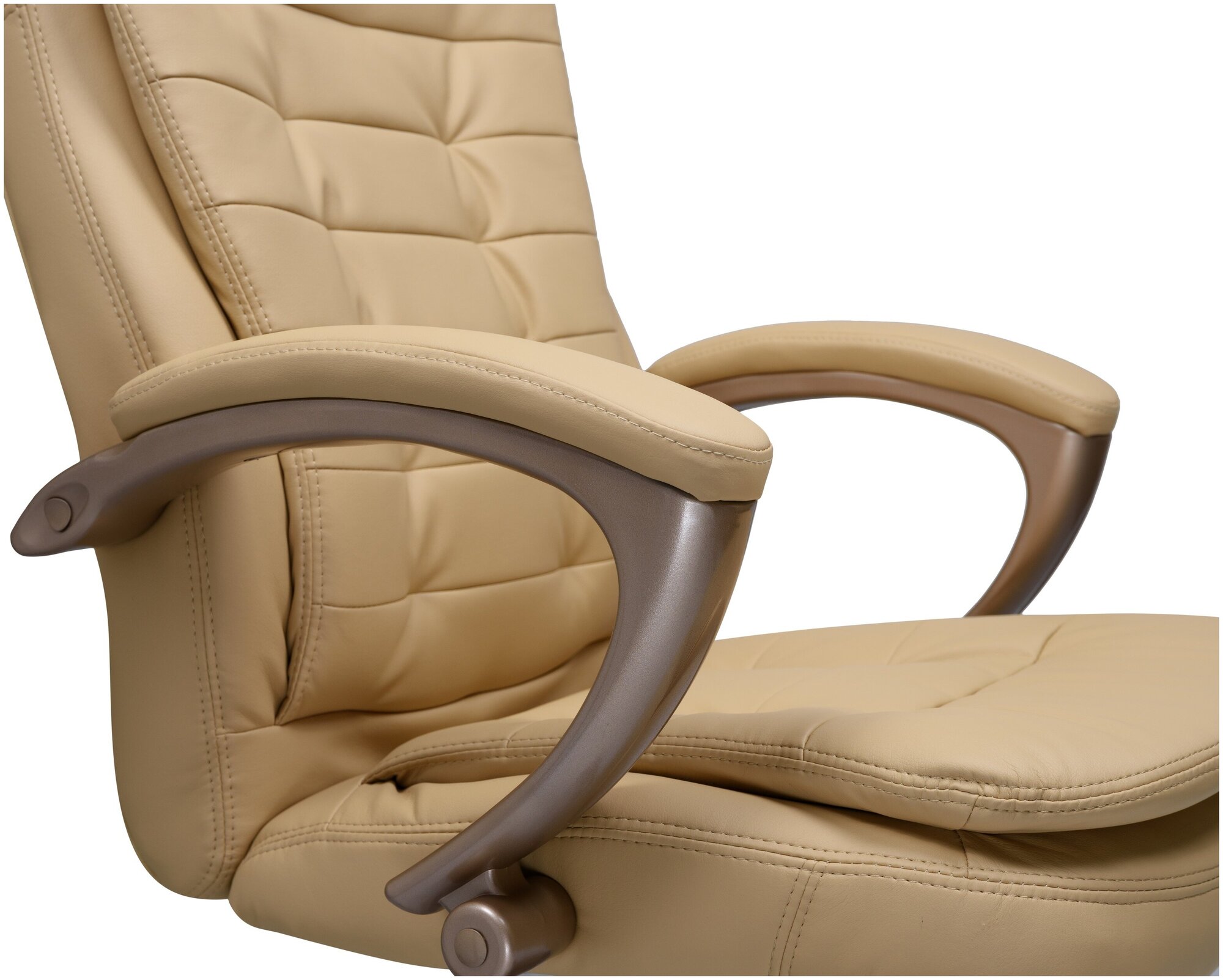 Офисное кресло для руководителей DONALD LMR-106B цвет бежевый - фотография № 6