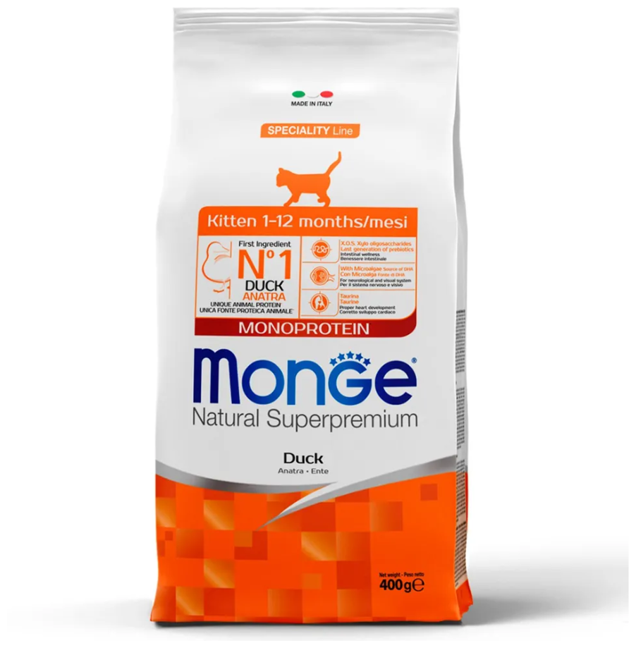 Сухой корм Monge Cat Speciality Line Monoprotein для котят и беременных кошек, из утки 400 г - фотография № 12