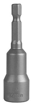 Головка торцевая ПРАКТИКА "Профи" магнитная размер 12 мм длина 65 мм с хвостовиком HEX 1/4"