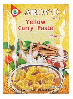 Паста Карри жёлтая Yellow Curry Paste Aroy-D 50 гр.