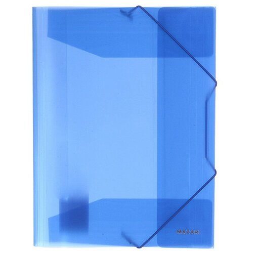фото Папка на резинке, 3d серия, 0.5 мм, корешок 30 мм, синяя mazari