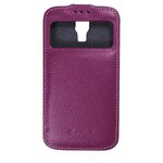 Чехол Melkco ID для Samsung Galaxy S4 I9500/9505 Purple (фиолетовый с окном) - изображение