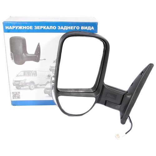 Зеркало боковое3302 бизнес левое с повт. (мех. привод) (Черное матовое) 
