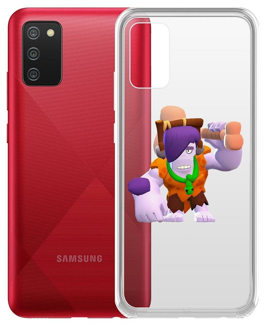 Чехол-накладка Clear Case Brawl Stars-Пещерный Фрэнк для Samsung Galaxy A02s (A025)