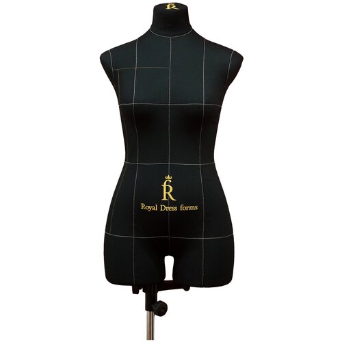 фото Манекен портновский моника, комплект стандарт, размер 44, тип фигуры песочные часы, черный royal dress forms