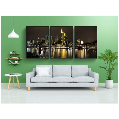 фото Набор модулных постеров для интерьера "франкфурт, линия горизонта, n" 60x90 см. в тубусе, без рамки lotsprints