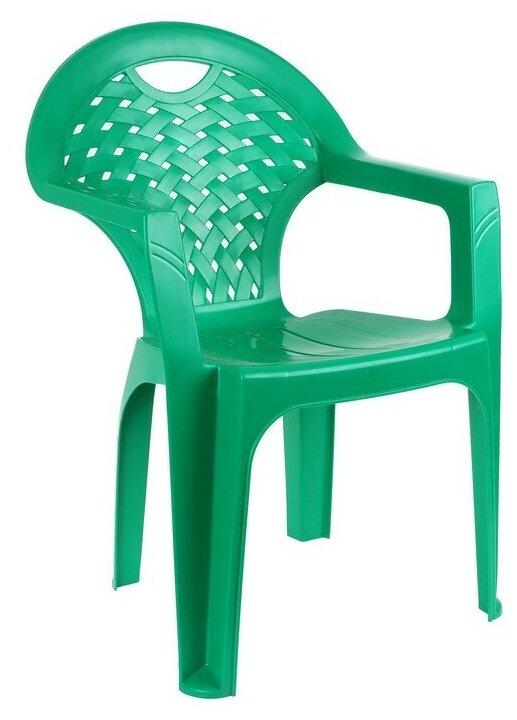 Кресло, 58,5 х 54 х 80 см, цвет зелёный - фотография № 3