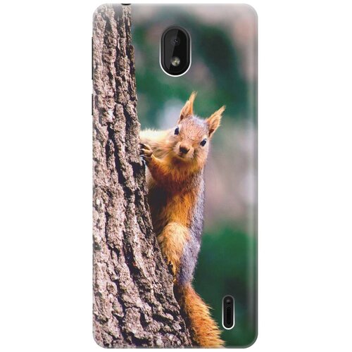 фото Re:paчехол - накладка artcolor для nokia 1 plus с принтом "белочка"