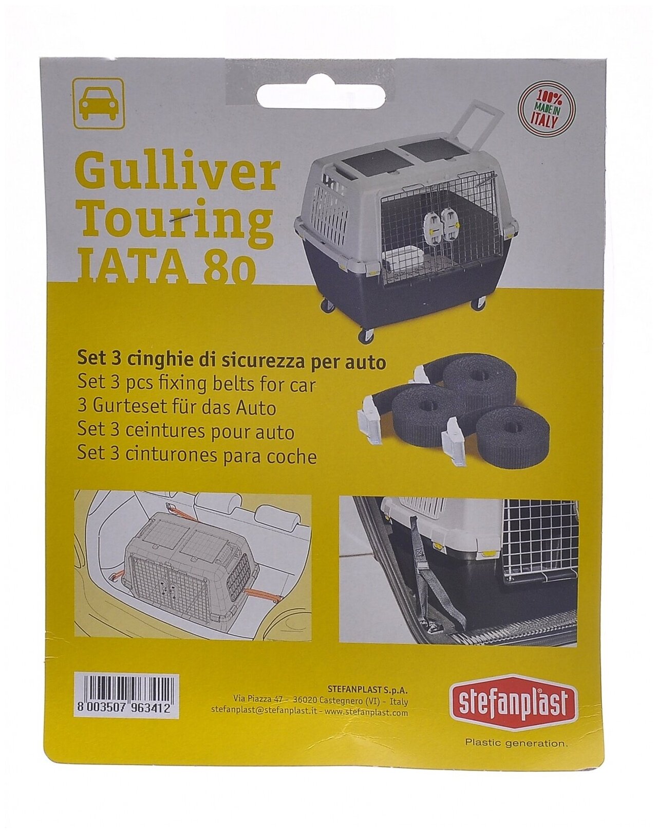 Stefanplast Автомобильные ремни безопасности для переноски Gulliver Touring (3шт), 0,1 кг - фотография № 3