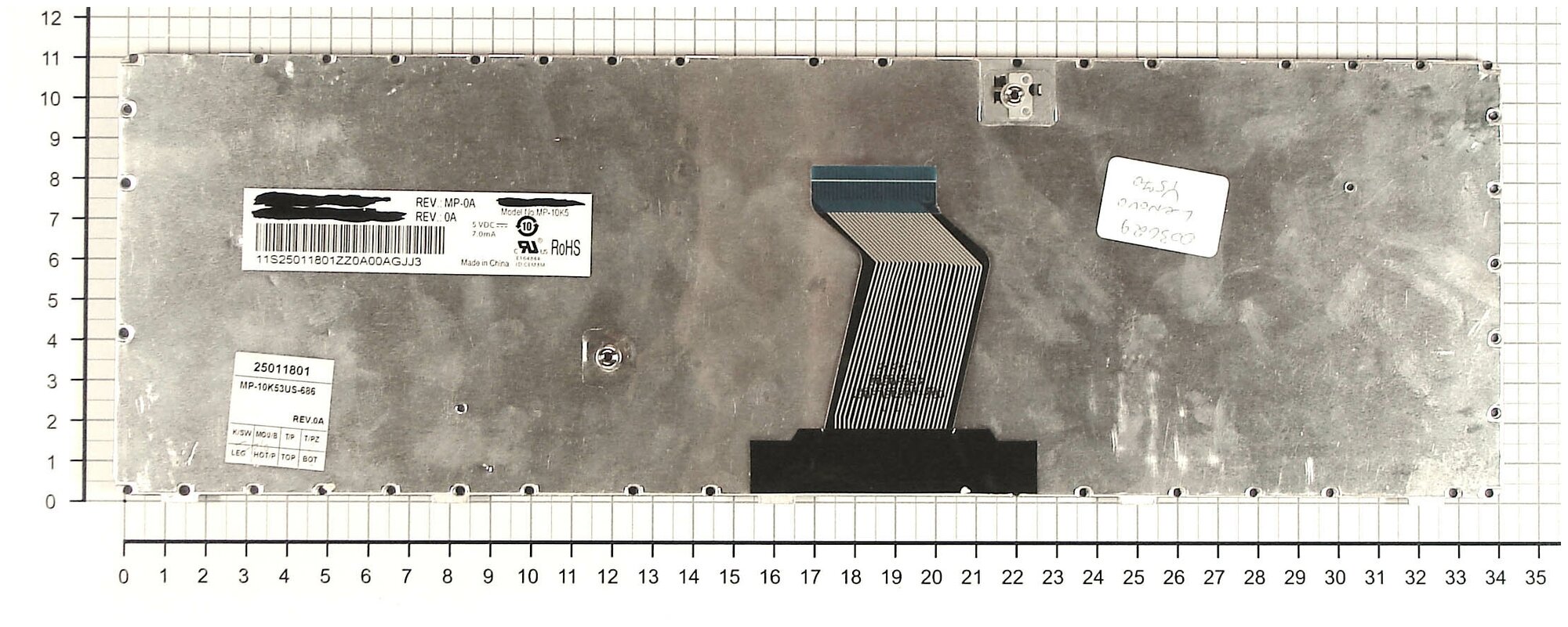Клавиатура для ноутбука Lenovo IdeaPad Y570G черная с рамкой