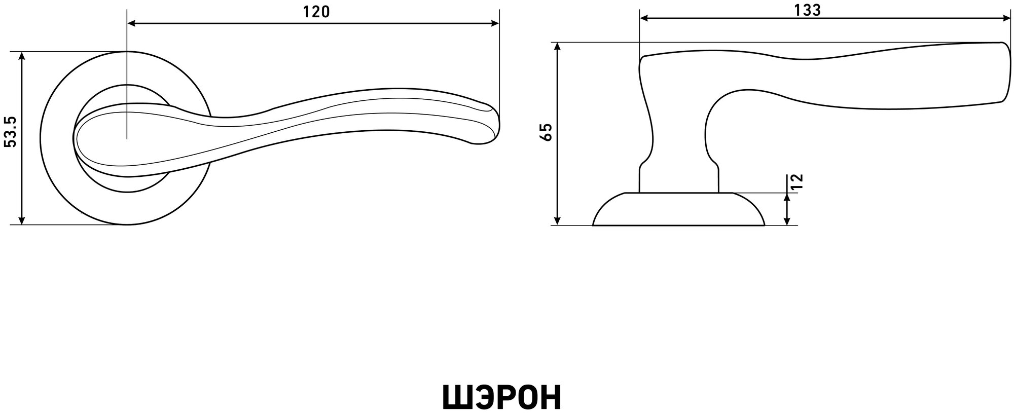 Ручка дверная межкомнатная аллюр АРТ шэрон W/CP, белая - фотография № 3