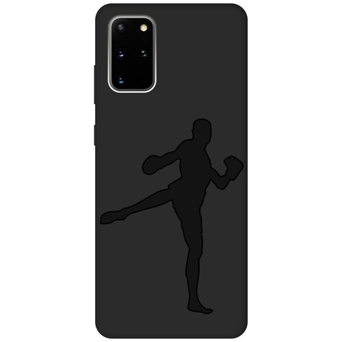 Матовый чехол Kickboxing для Samsung Galaxy S20+ / Самсунг С20 Плюс с эффектом блика черный матовый чехол kickboxing для samsung galaxy j4 самсунг джей 4 плюс с эффектом блика черный