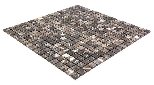 Мозаика из мрамора Natural Mosaic 4M022-15T-(Emperador-Dark) 4 мм коричневый темный квадрат матовый - фотография № 9