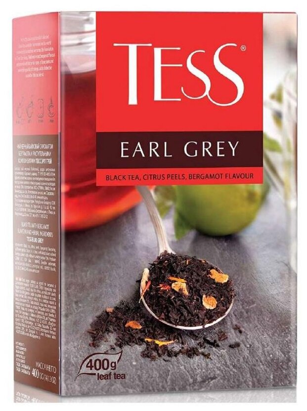 Tess Earl Grey чай черный листовой 400 г - фотография № 2