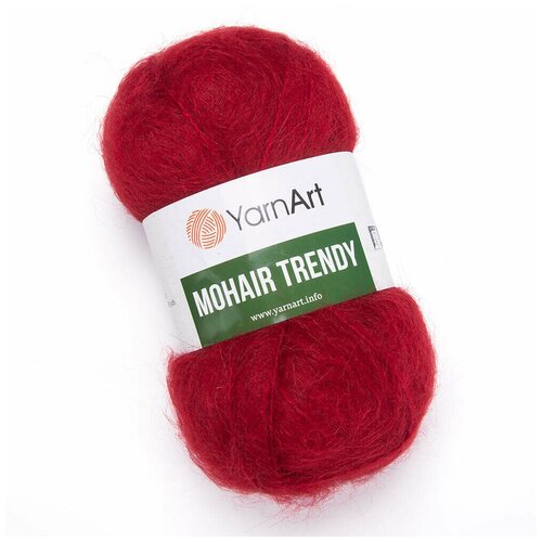 Пряжа для вязания YarnArt Mohair Trendy (ЯрнАрт Мохер Тренди) - 1 моток 141 красный, полушерсть пушистая, 50% акрил, 50% мохер, 220м/100г