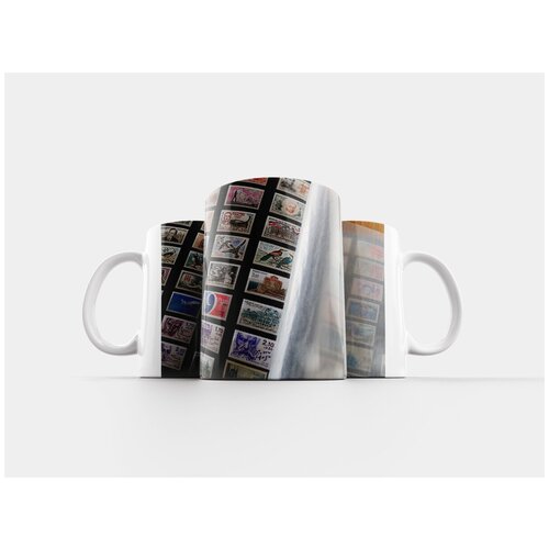 фото Кружка "марки, почтовые марки, французские марки" 320 мл lotsprints