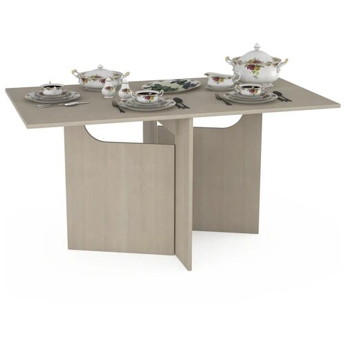 фото Стол-книжка кухонный раскладной "дублин" 1470х830х760 дуб паллада mobi