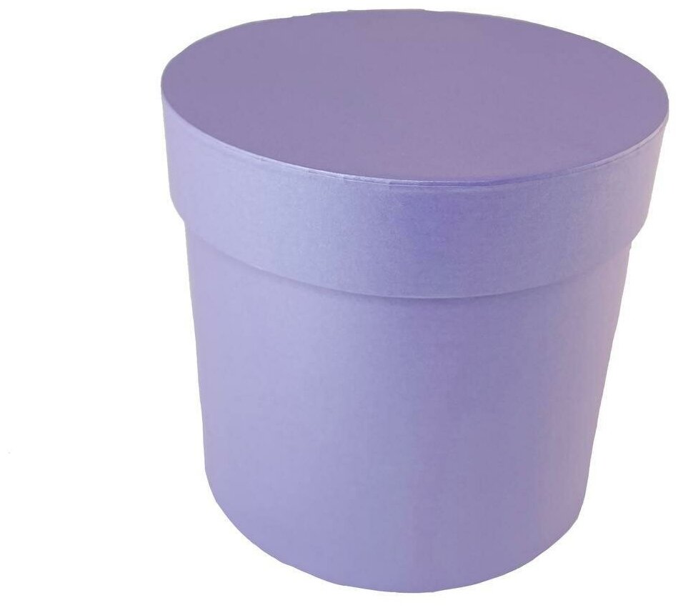 Коробка подарочная круглая 15х20 см фиолетовая перламутровая/ шляпная коробка / подарочная упаковка / коробочки для подарков