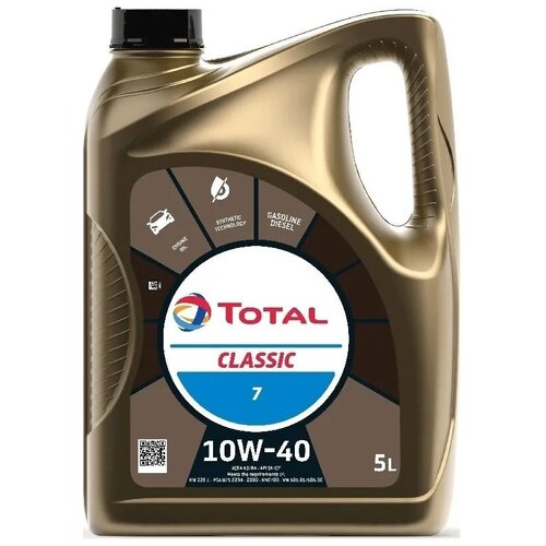 Масло моторное Total CLASSIC 7 10W-40 полусинтетическое 5 л 156357