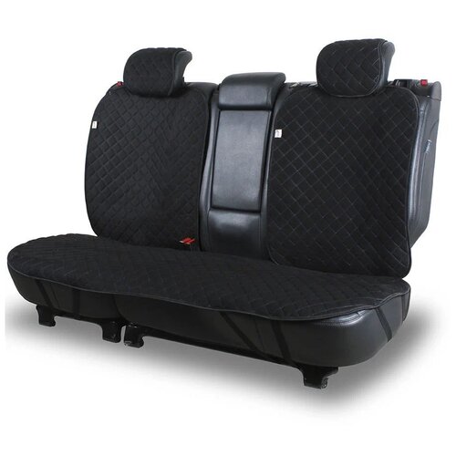 Carcape/ Накидки чехлы на сиденья автомобиля из алькантары. Полный комплект на весь салон . Модель SOFIA PK. Бордовый